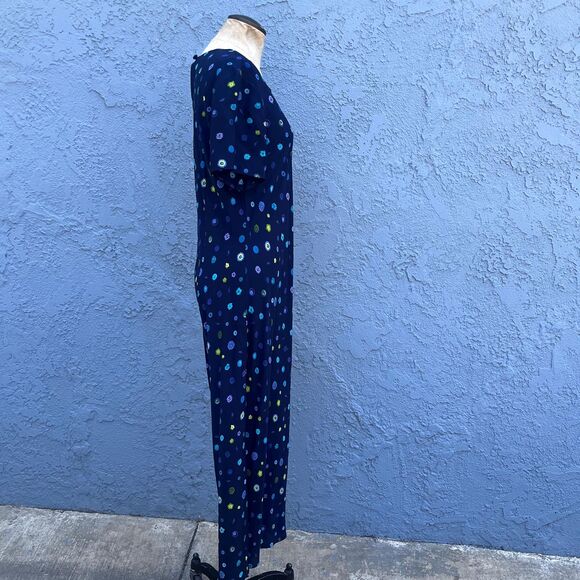 Vintagte 90s Maxi Dress Size 14 petite large Retro Liz Claiborne - Picture 8 of 9